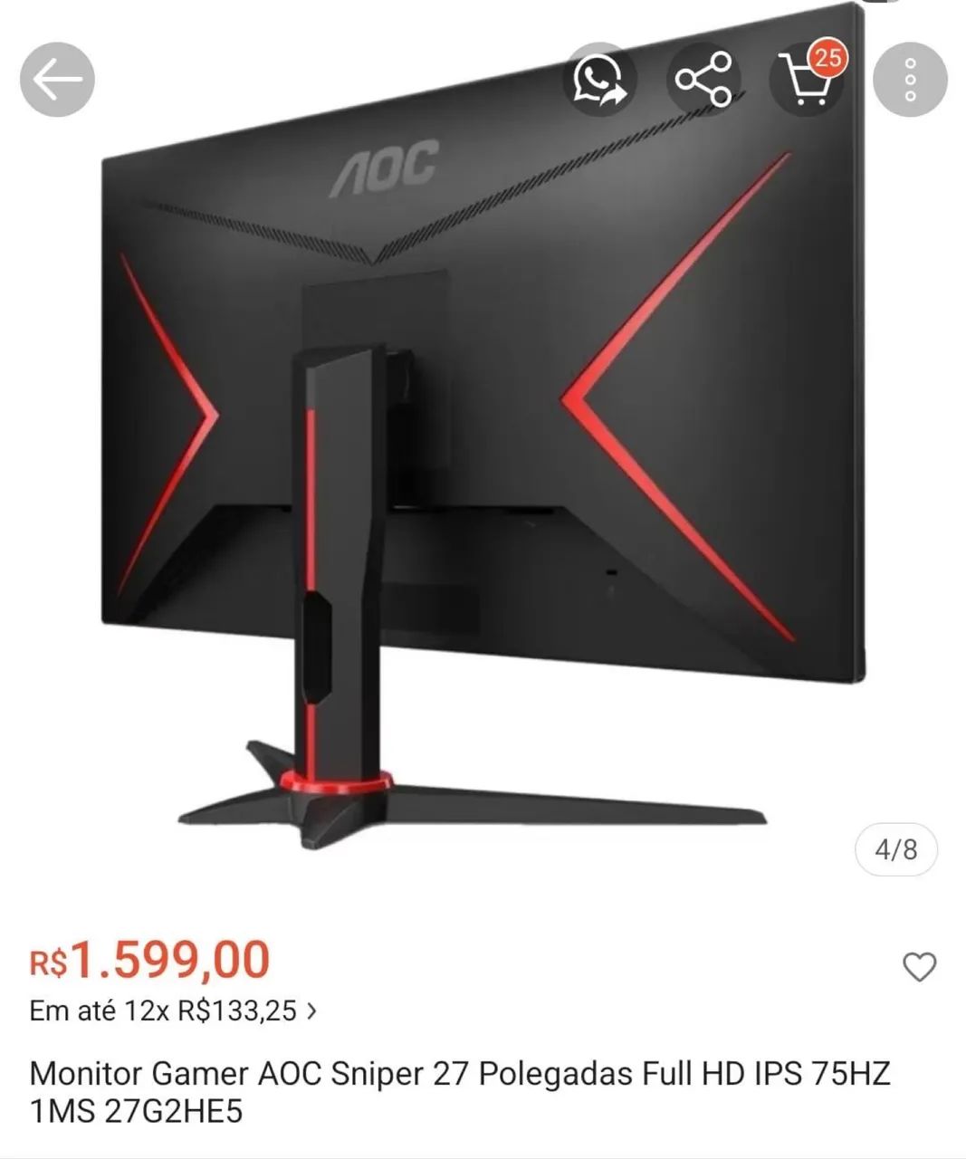 Monitor Gamer AOC - Foto 4