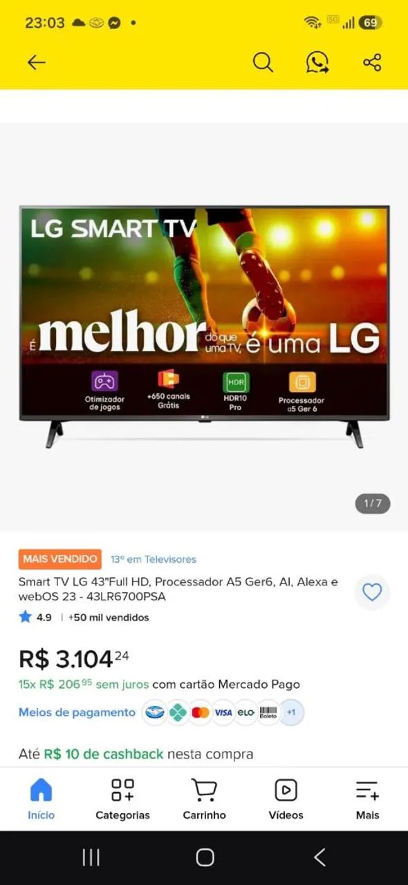 Tv LG 43 polegadas nova  - Foto 4