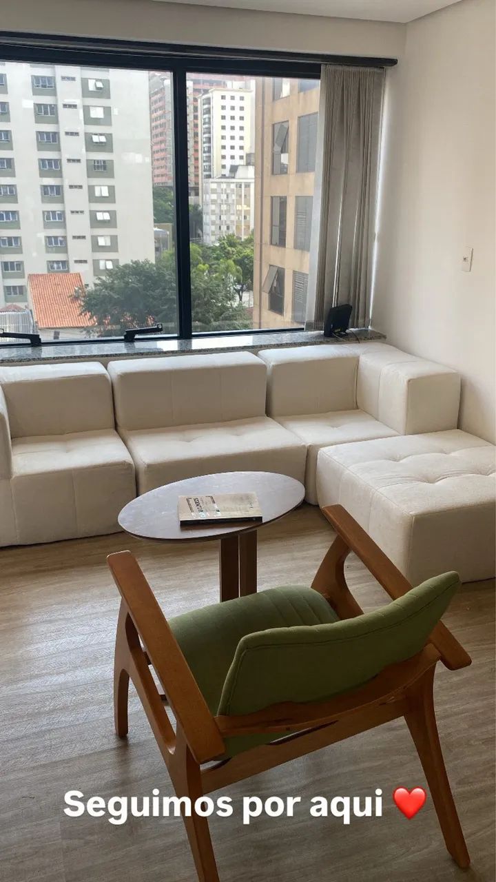 Sofá na Caixa Modular 3 Lugares Bouclé Linho + Puff - Foto 5