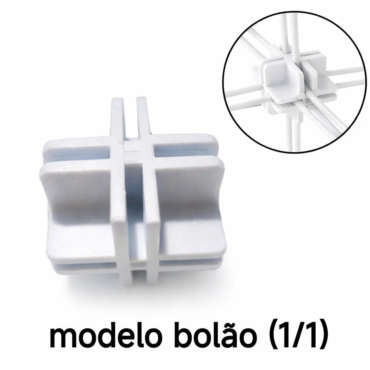 Conectivo/conector para balcão de vidro ou tela aramada
