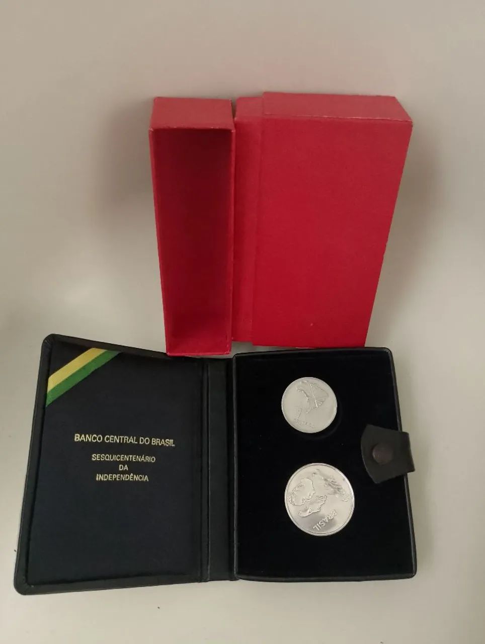 Moedas comemorativa do Sequicentenario da Independência 1972 Prata e Cupro níquel - com Es