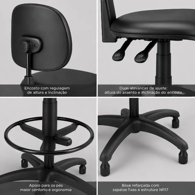 Cadeira Caixa NR17 Executiva Ergonômica - Foto 3