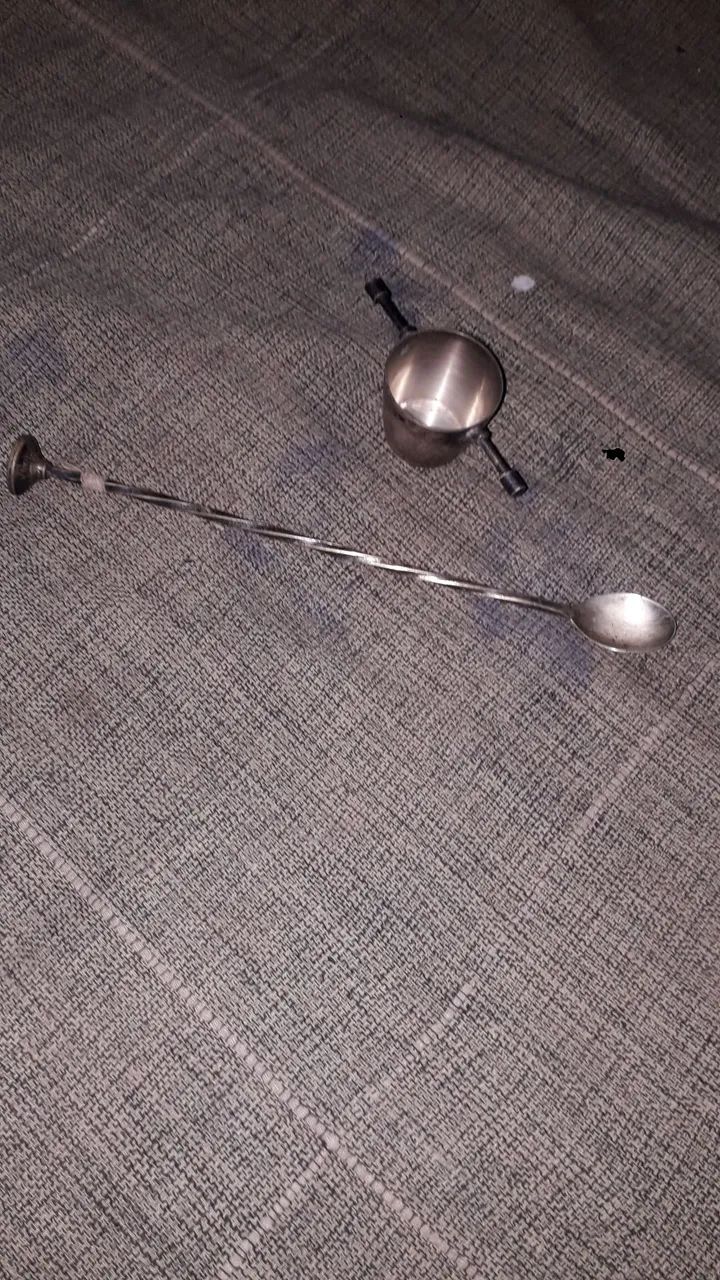 Conjunto bandeja antiga balde gelo medidor bebida - Foto 2