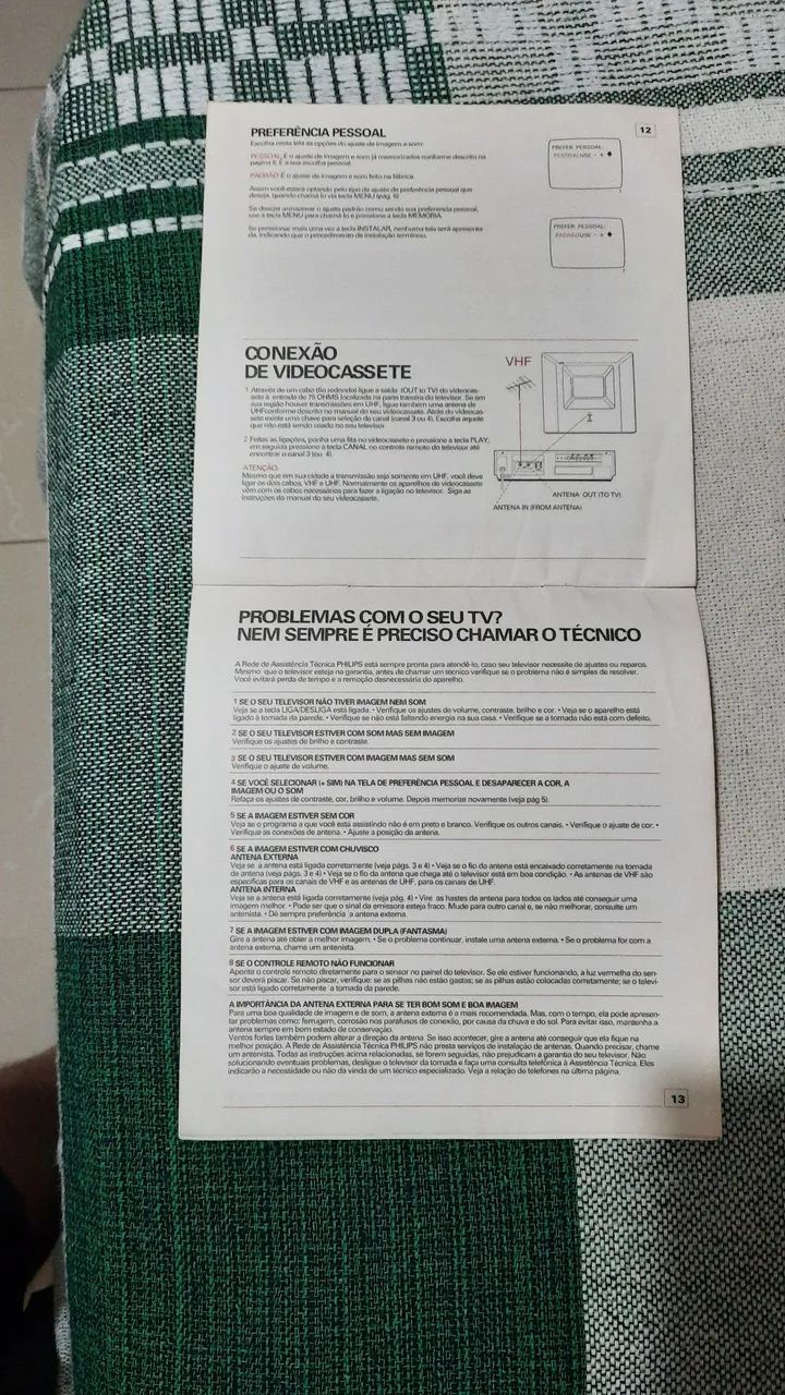 Manual antigo de Instruções TV Philips Luxo 14 Gl 1314 20 Gl 1344 (Usado) - Foto 4