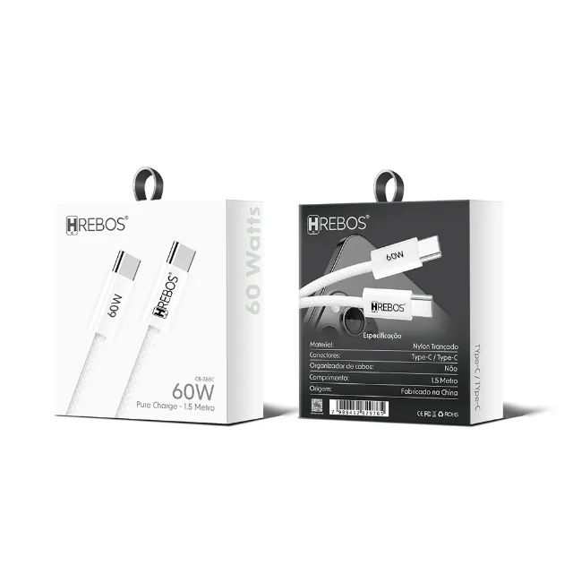 CABO TURBO HREBOS 1,5M - MAIS RESISTENTE E MAIS RÁPIDO! - Foto 3