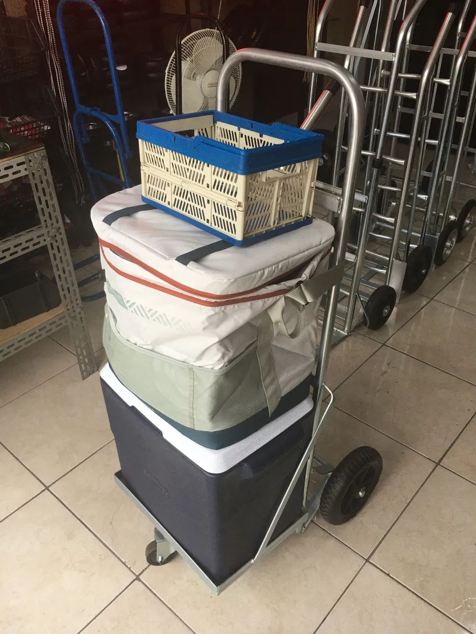 Carrinho venda porta em porta - roda PU