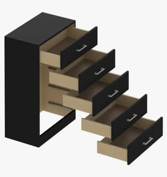 Cômoda Para Quarto Com 5 Gavetas - Foto 2