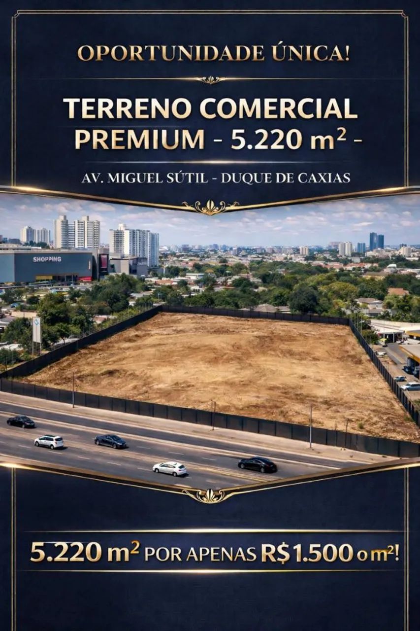 Terreno comercial na avenida Miguel sutil