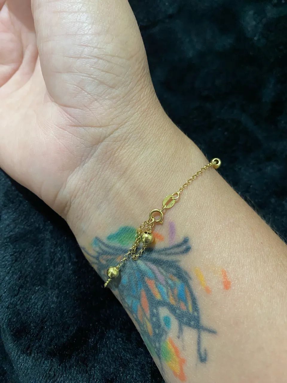 Pulseira ouro 18k em bolinhas 18cm - Foto 3