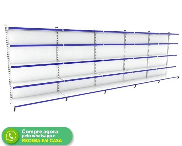 Gôndola de Parede 5 Bandejas Branca Polar