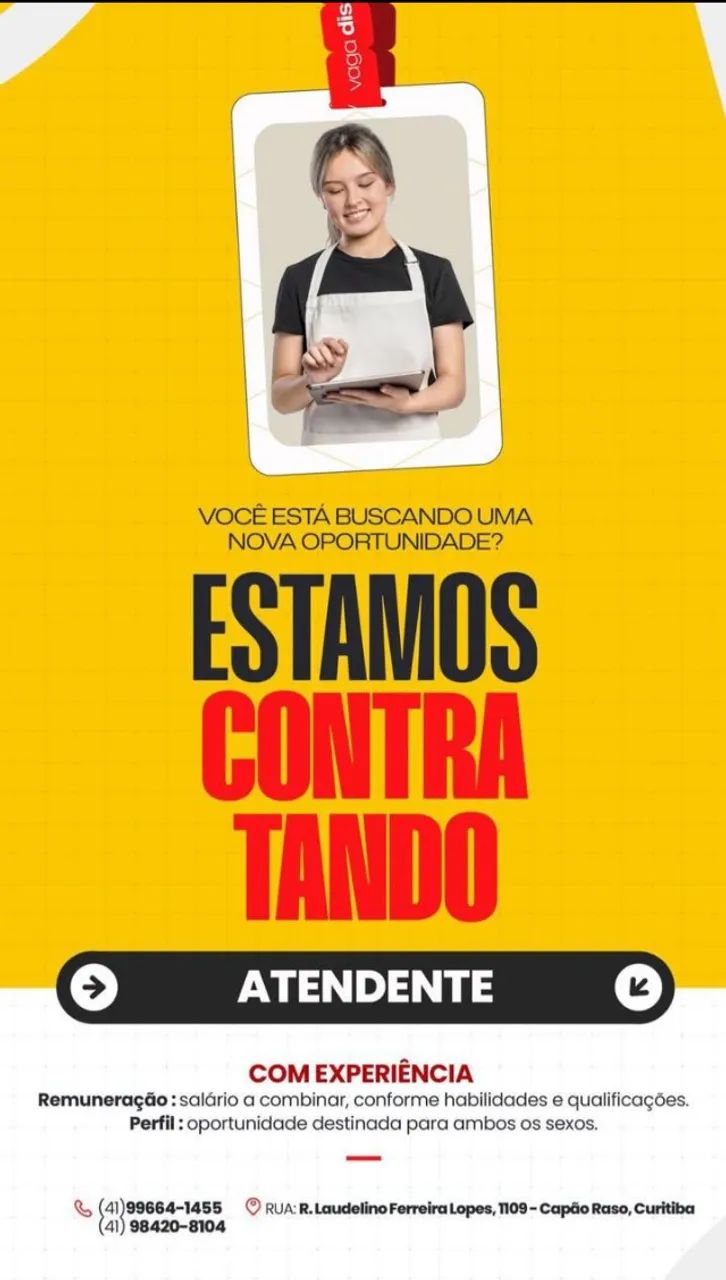 Atendente de pizzaria