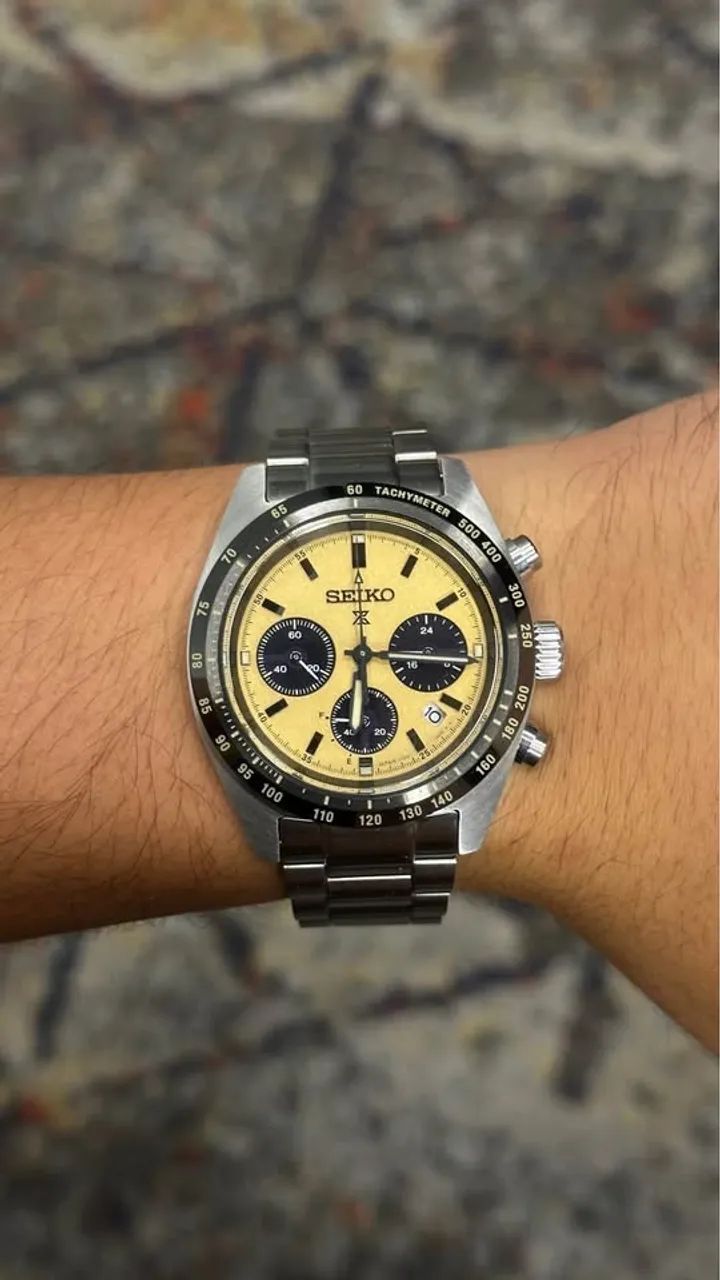 Seiko ? Prospex Speedtimer Solar Chronograph AMARELO - Foto 3