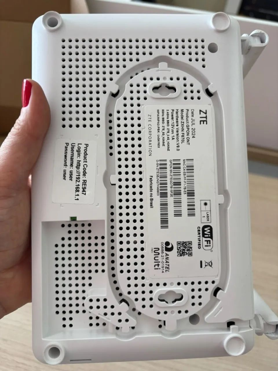 Roteador ZTE ZXHN F670L V9 GPON Wi-Fi - Completo - Conectividade e