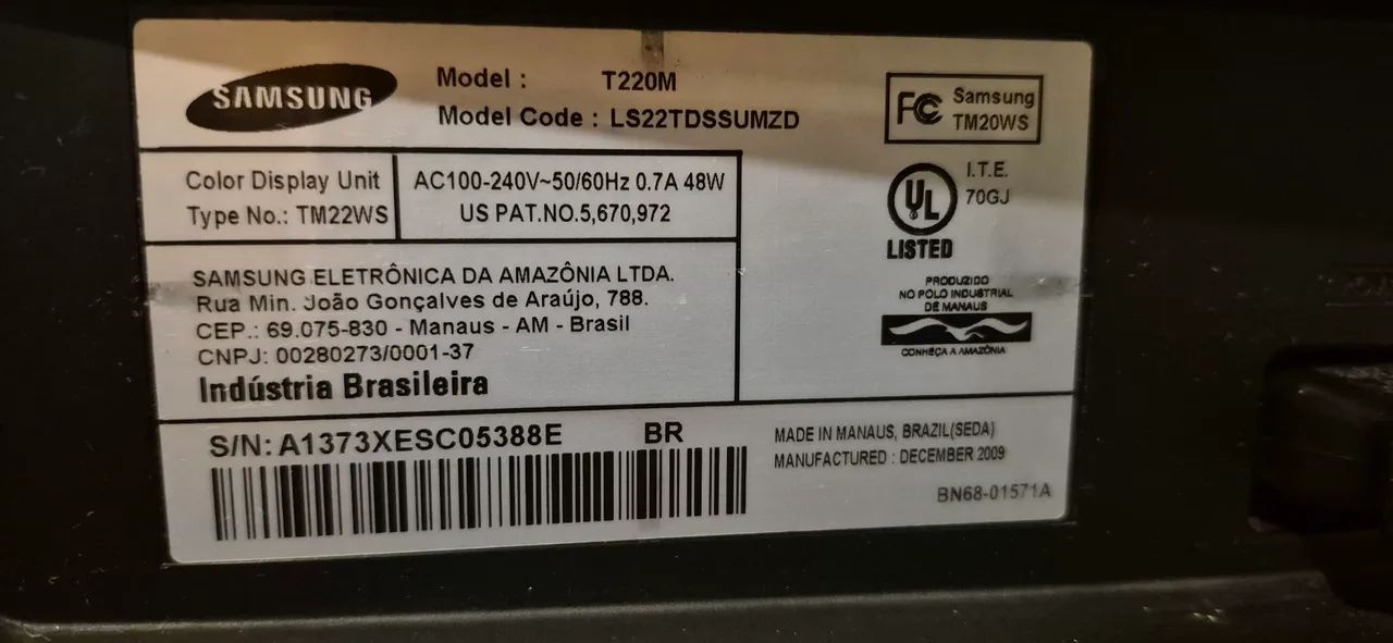 TV Monitor LCD Samsung 26 Polegadas Funcionando Com Defeito Para Retirada Peças  R$90,00 R - Foto 2