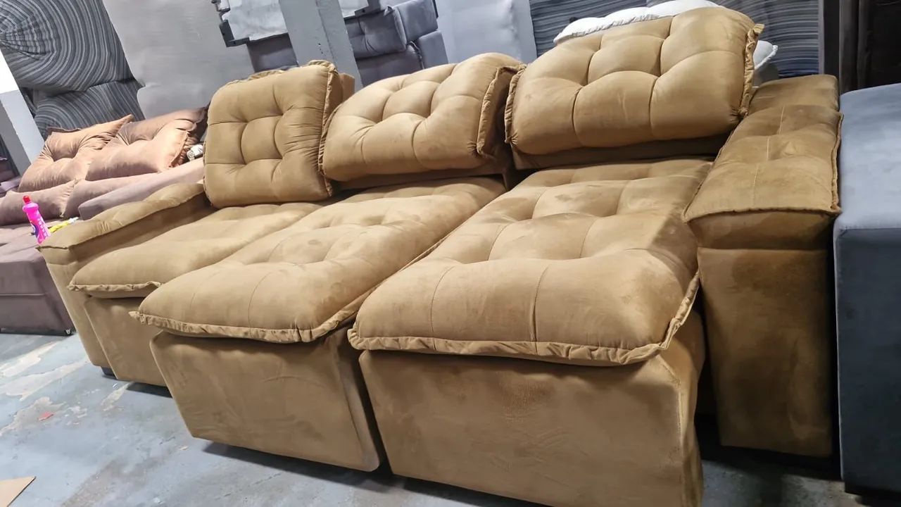 SOFÁ RETRÁTIL 3 LUGARES ENTREGA GRÁTIS?? - Foto 4