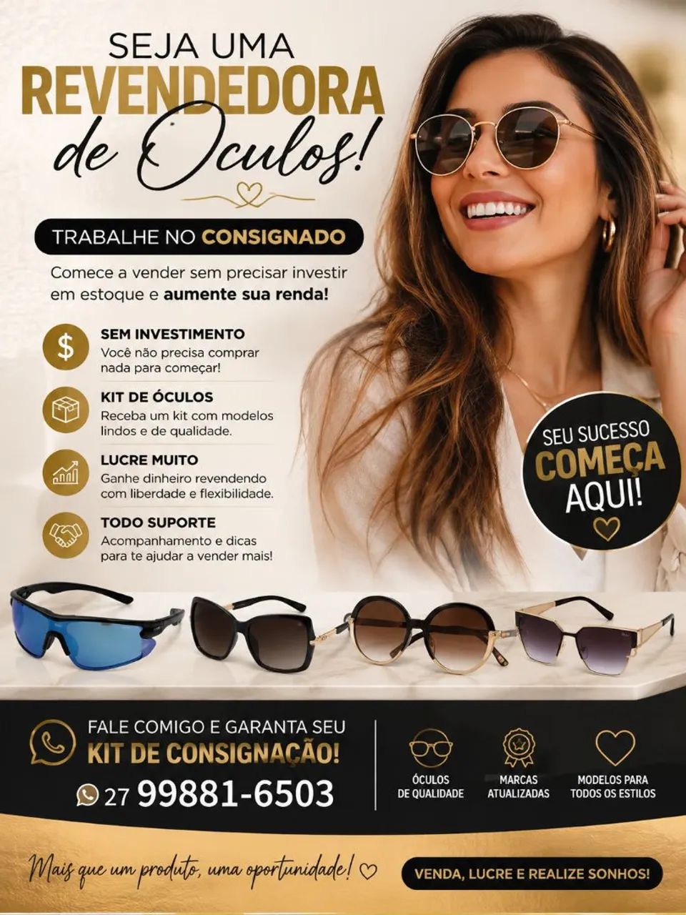 Seja um REVENDEDOR de ÓCULOS 