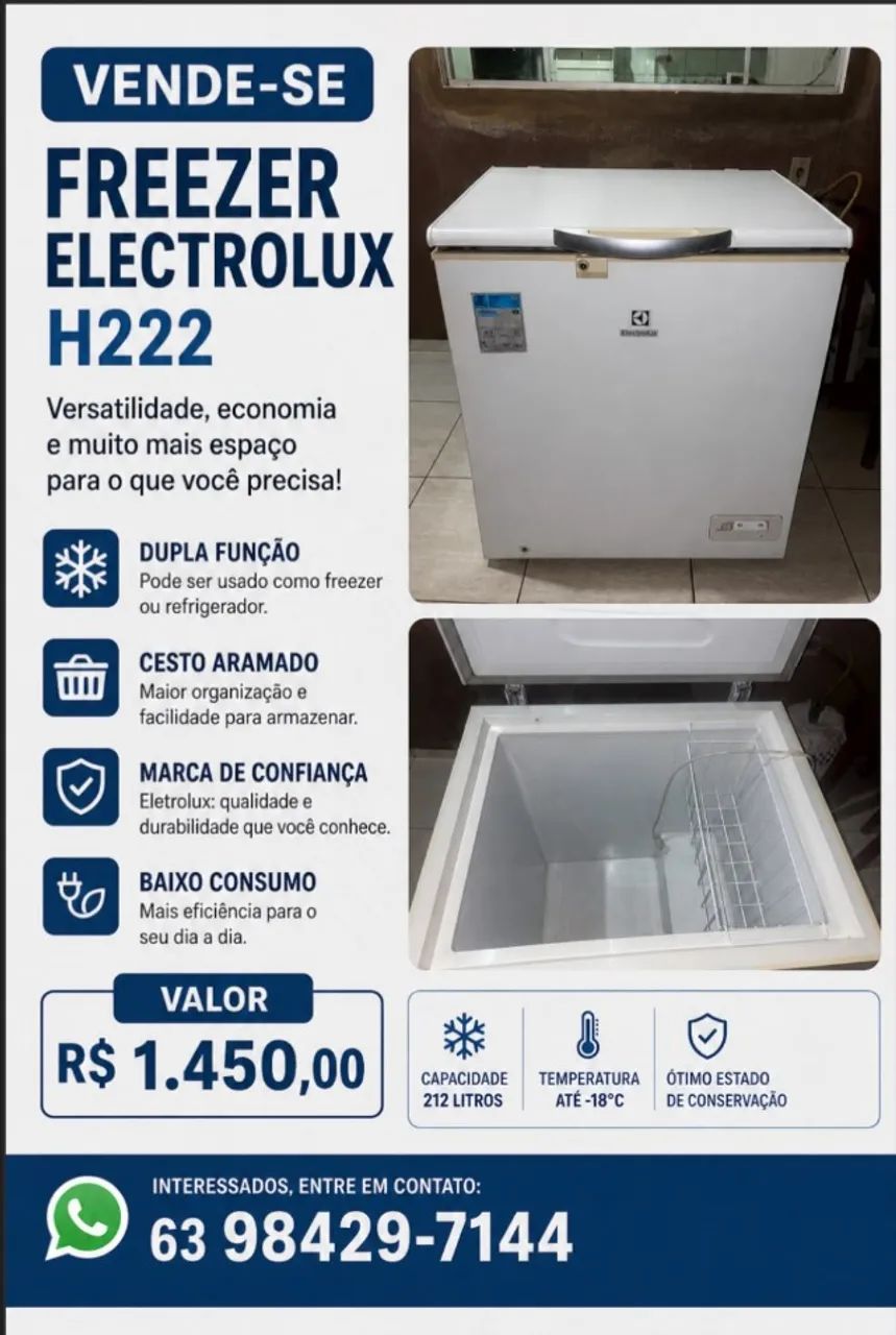 FREEZER ELECTROLUX H222