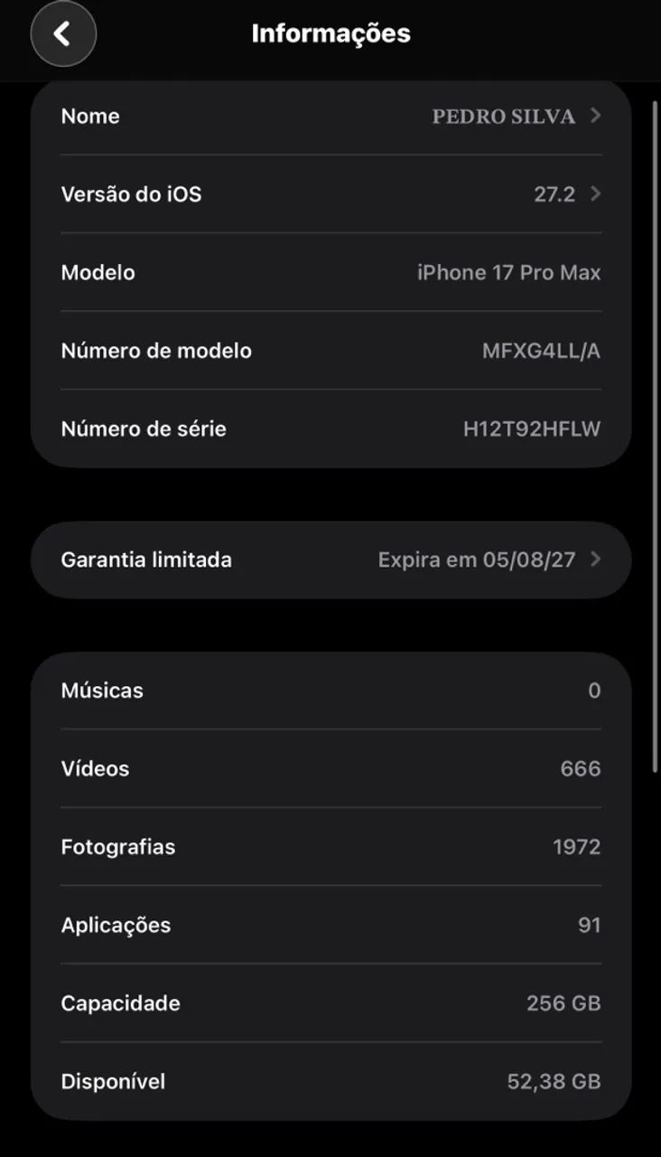 iPhone 17 Pro Max 256GB. Novo com todos acessórios.  - Foto 3