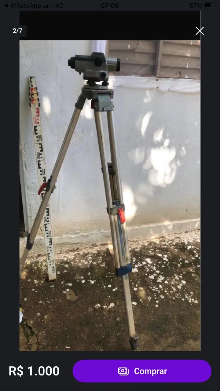Nível optico da bosh valor 400 reais acompanhan tripé e mira