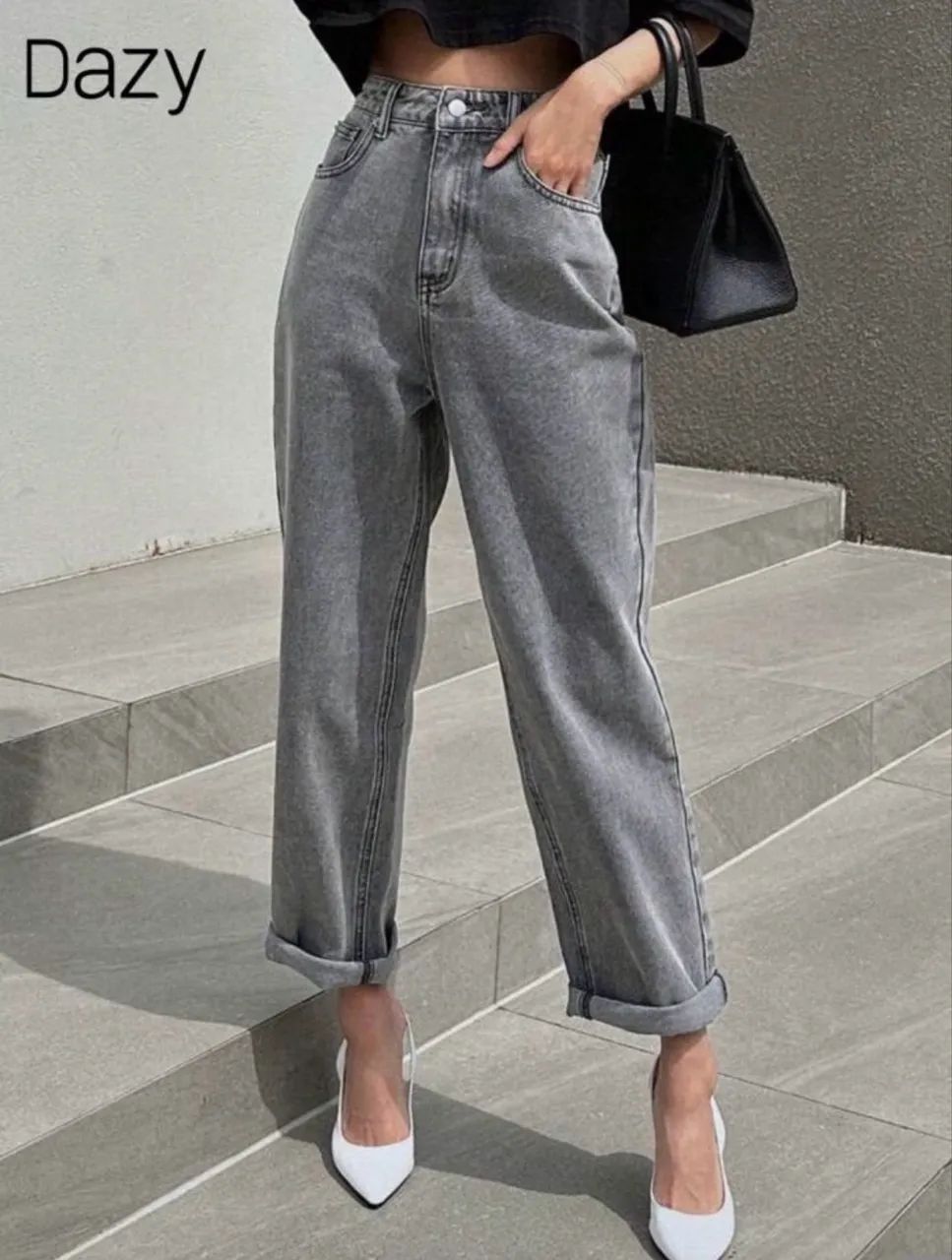 Calça jeans | Dazy Shein | Cinza | M | Nunca Usada - Foto 2