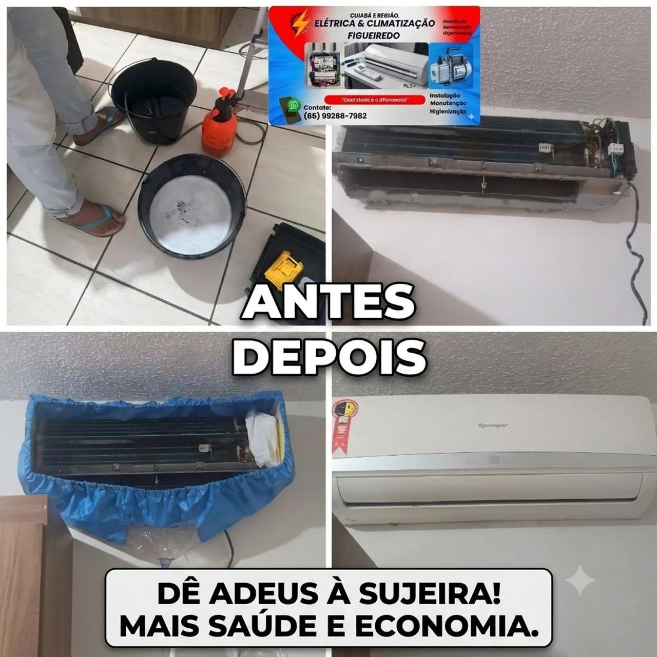 Higienização e Limpeza de Ar-Condicionado - Cuiabá e Várzea Grande - Foto 4