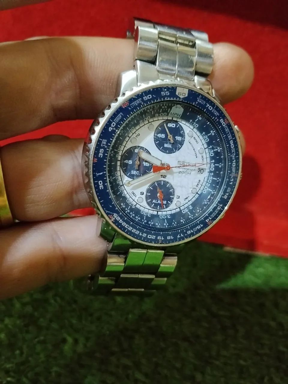 Relógio Seiko cronógrafo panda fligthmaster - Foto 4