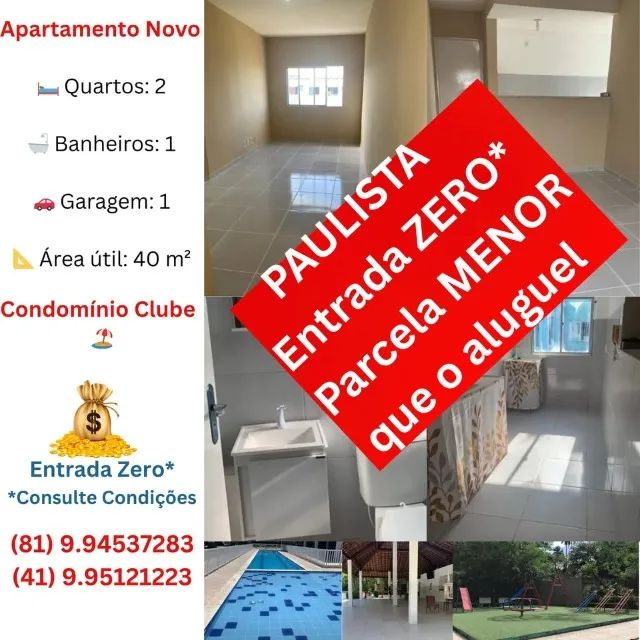 Apartamento com Zero de Entrada 