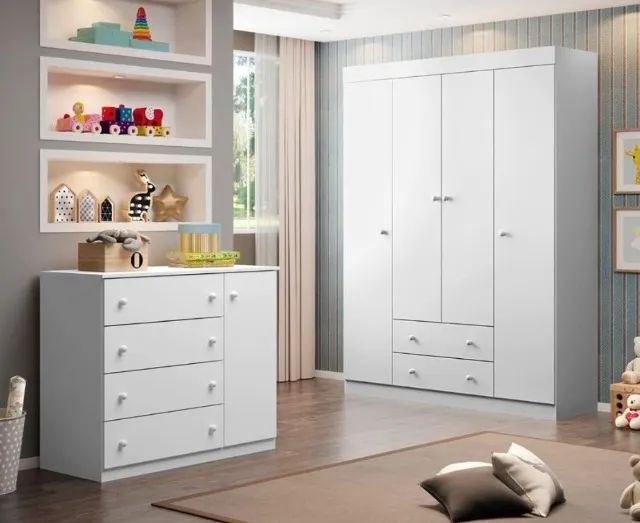 Guarda roupa e comoda - Quarto infantil - NOVO 