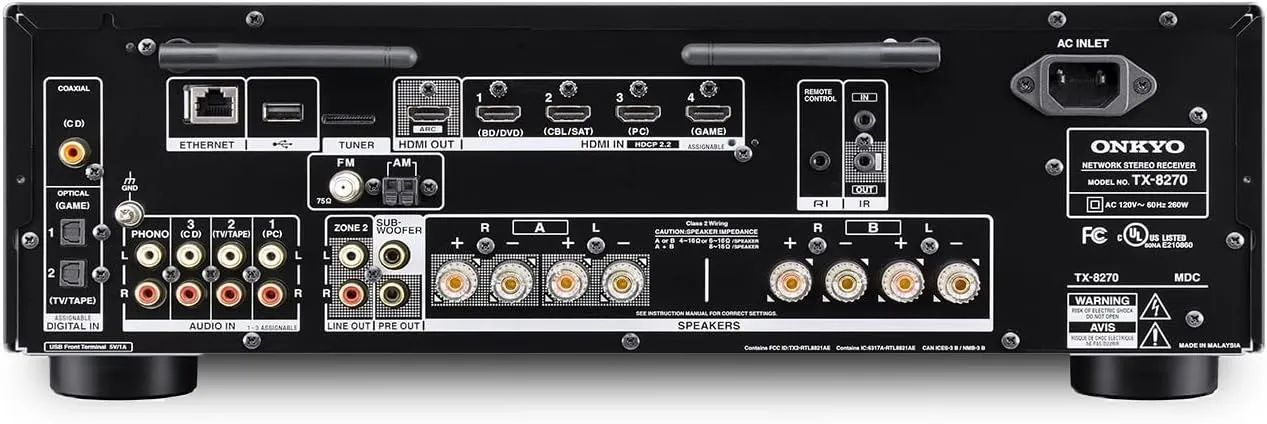 Receiver Onkyo TX-8270, Stereo, Wi-FI, Bluetooth 4k . - Foto 2