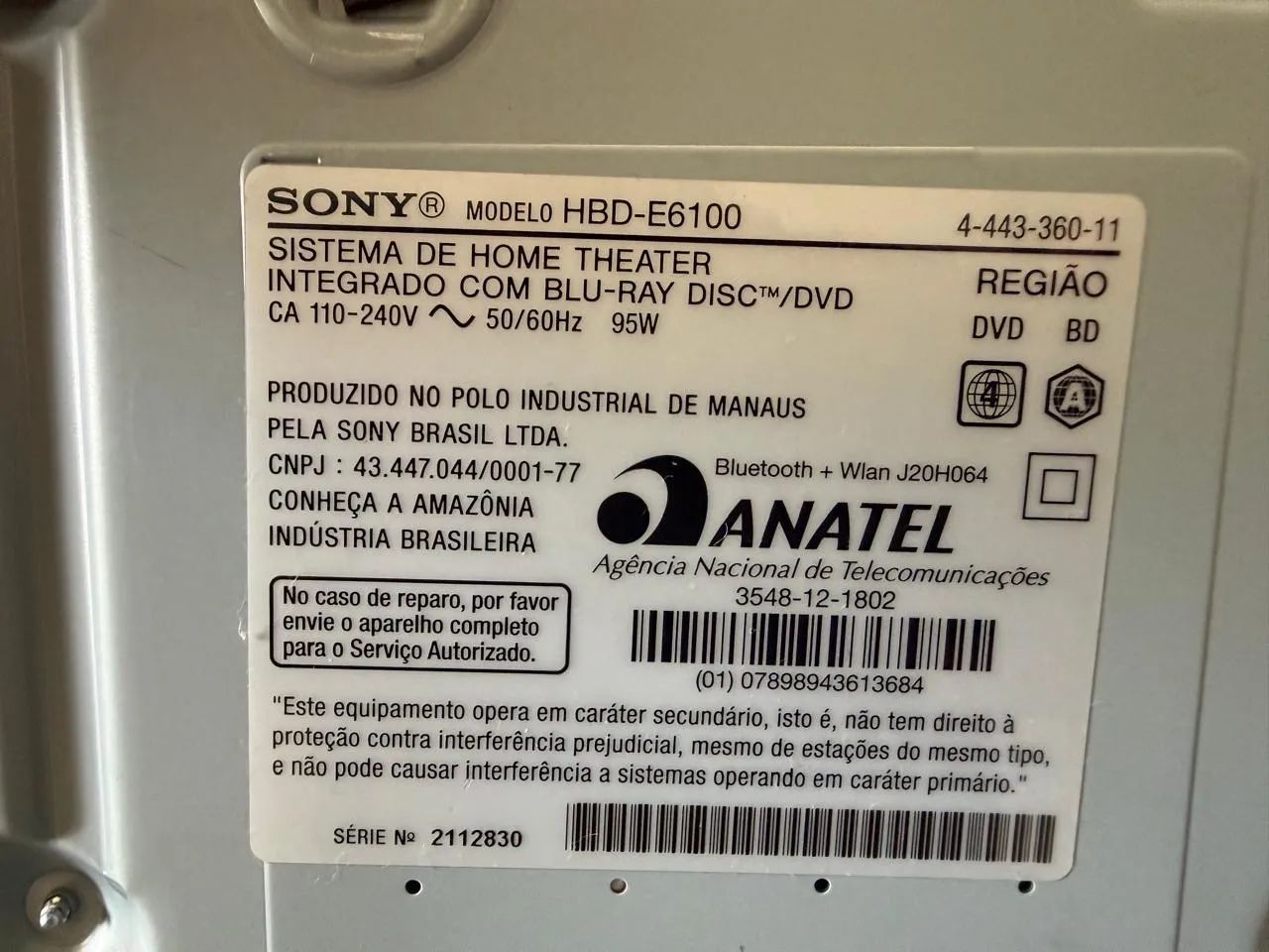 Home Theater Sony Sony HBD-E6100  - Foto 4