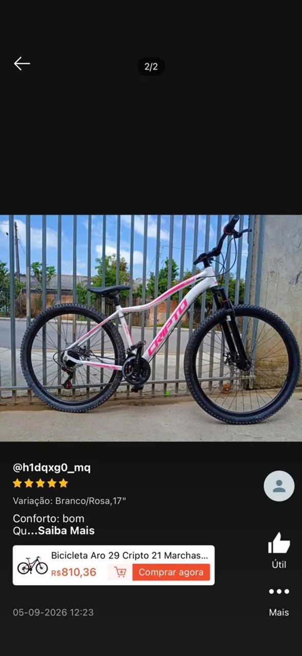 Bicicleta Cripto Aro 29 / 24 Marchas / Quadro 17 - Foto 2