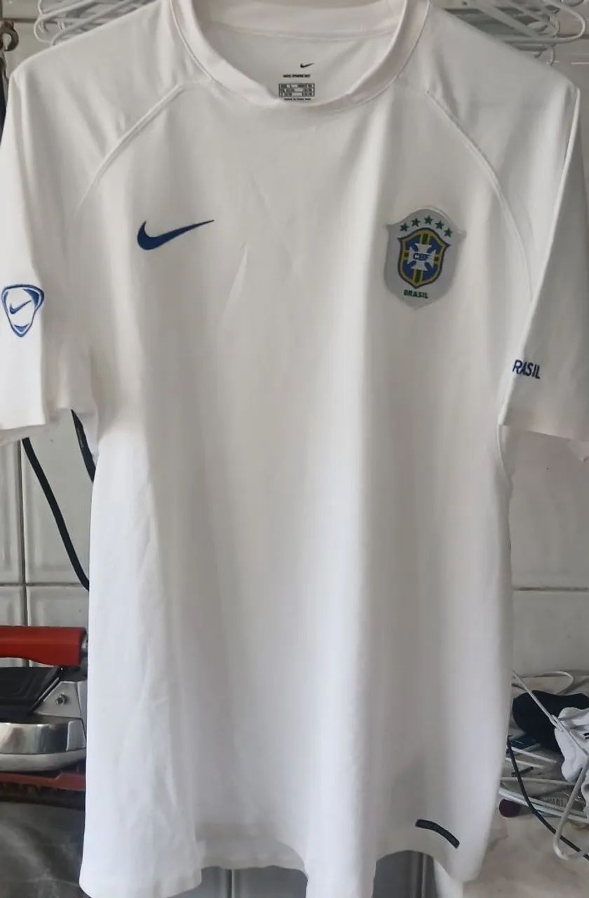Camisa Seleção Brasil Treino Nike Copa 2006 Alemanha Tam G Frete Grátis - Foto 2
