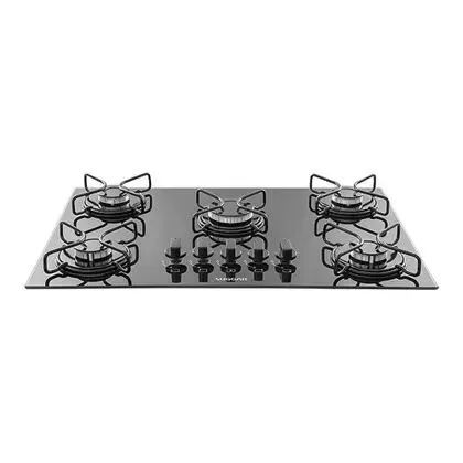 Fogão Cooktop Vidro 5 Queimadores Novo - Foto 2
