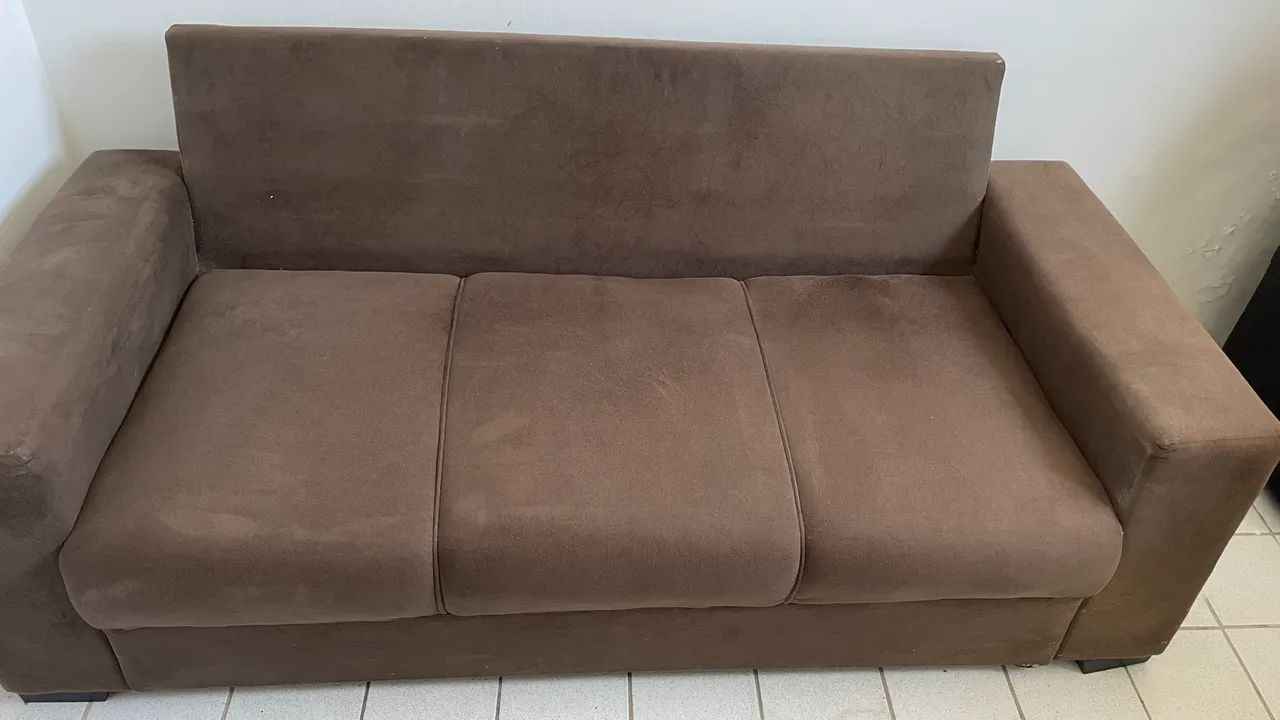 Sofá marrom 2 e 3 lugares  - Foto 4
