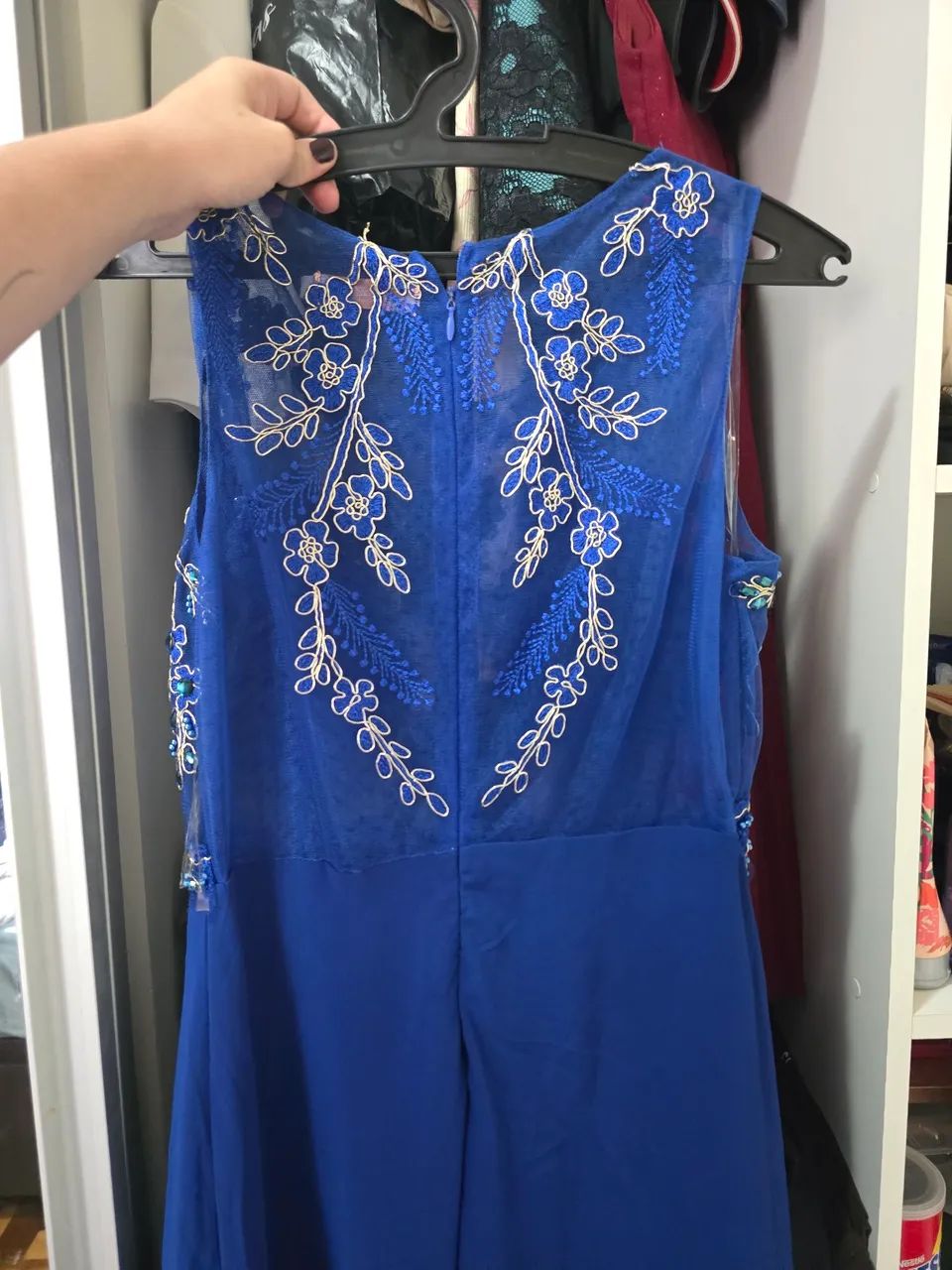 Vestido festa longo com tule e pedras - Foto 2