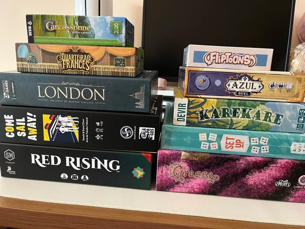 Coleção de jogos de tabuleiros