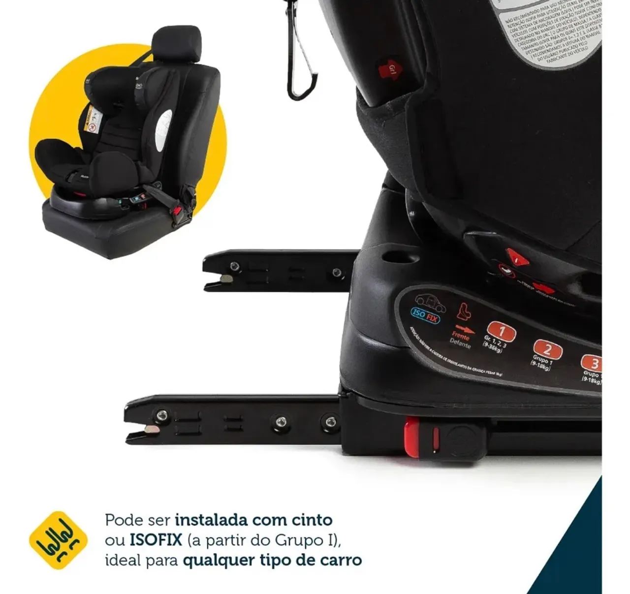 CADEIRINHA INFANTIL PARA CARRO COM ISOFIX SAFETY 1ST MULTIFIX - Foto 3