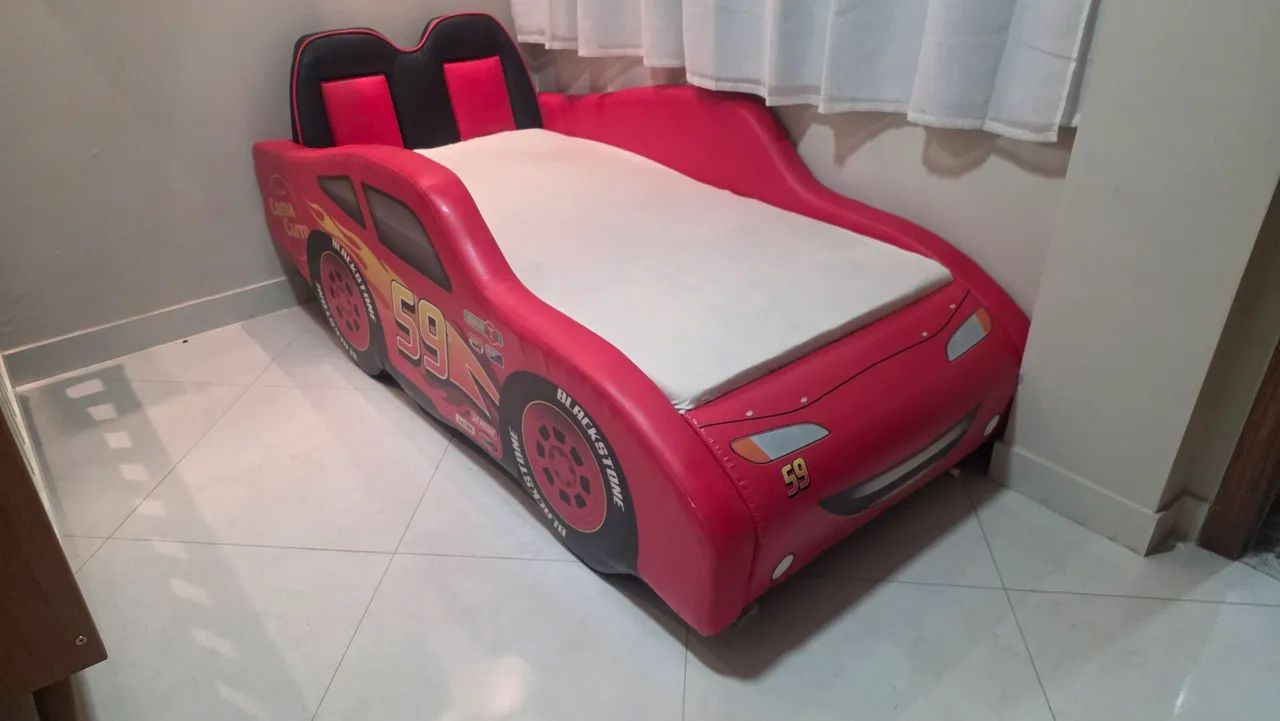 Cama Carro Z15 Solteiro Estofada (McQueen)
