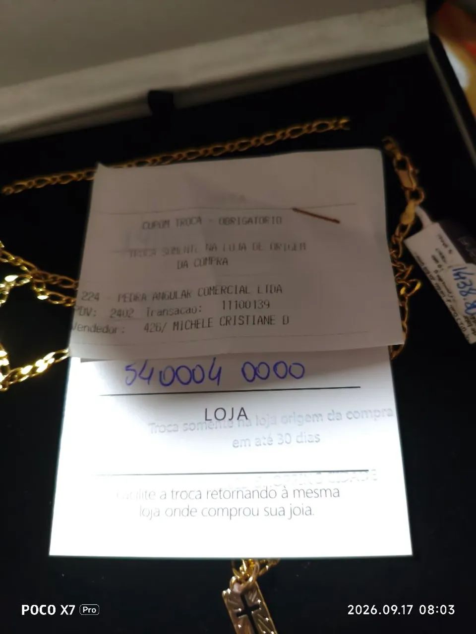 Cordão Rommanel banhado a ouro 18k  - Foto 3
