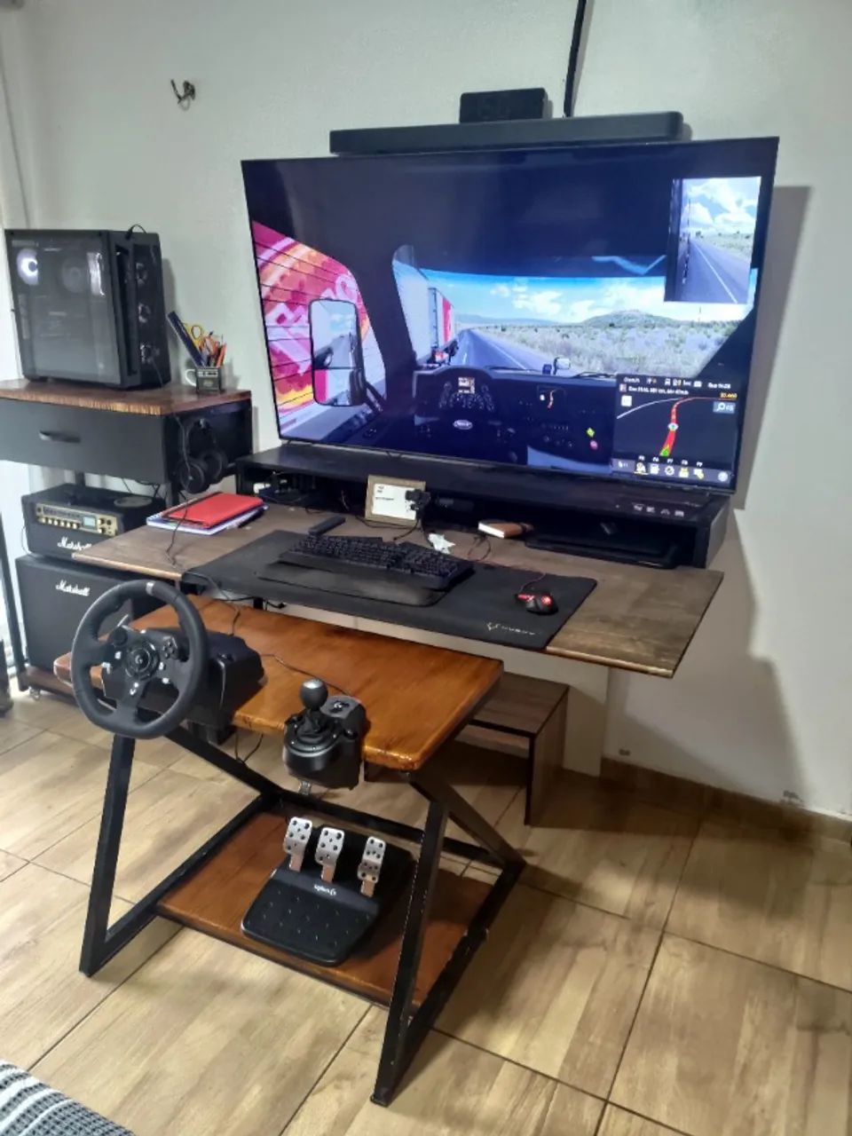 Volante Logitech G920 + Câmbio + Mesa Custom (Setup Completo) - Foto 2