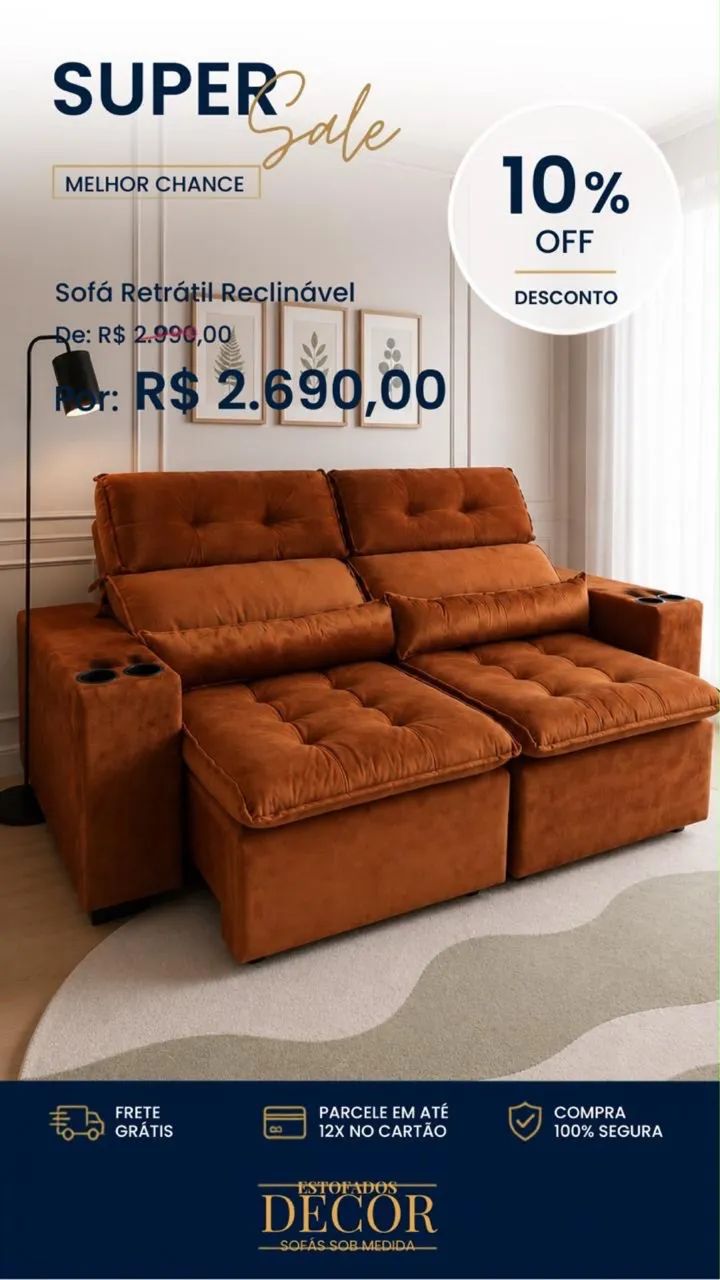 Sofás Modelos Retrô E Retrátil  - Foto 2
