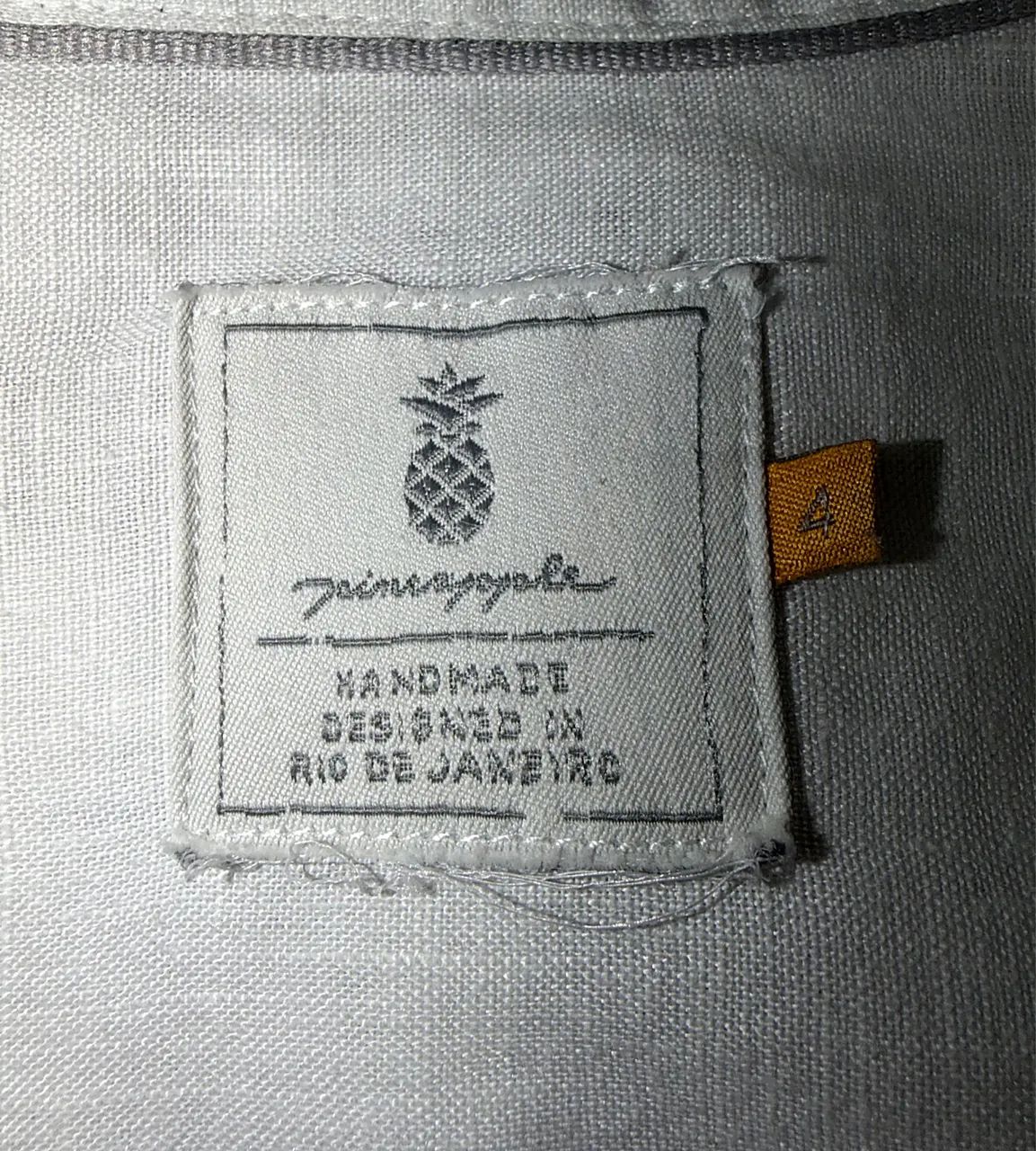 Camisa de linho branca Pineapple, tamanho 4 - Foto 3