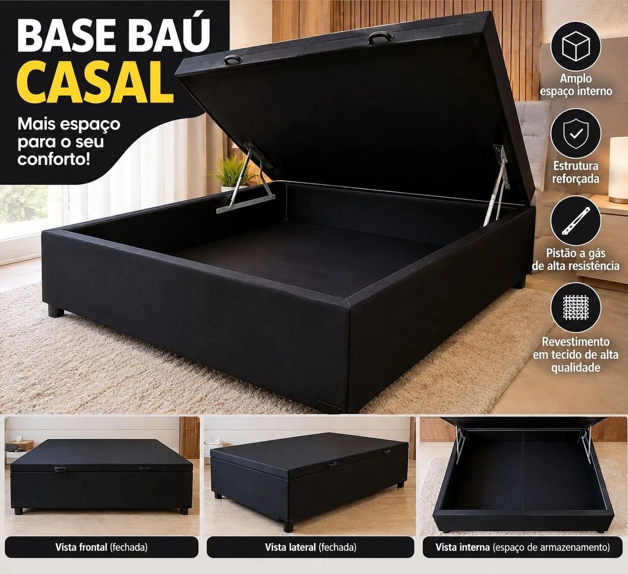 Base bau casal entrega grátis 