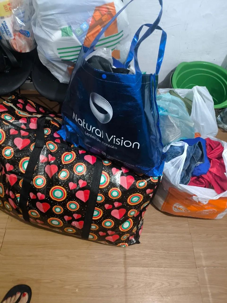 Doação de roupas e calçados