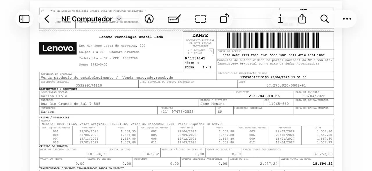 LeNovo Legion 5i Intel Core Ultra 9 c/NF - Foto 5