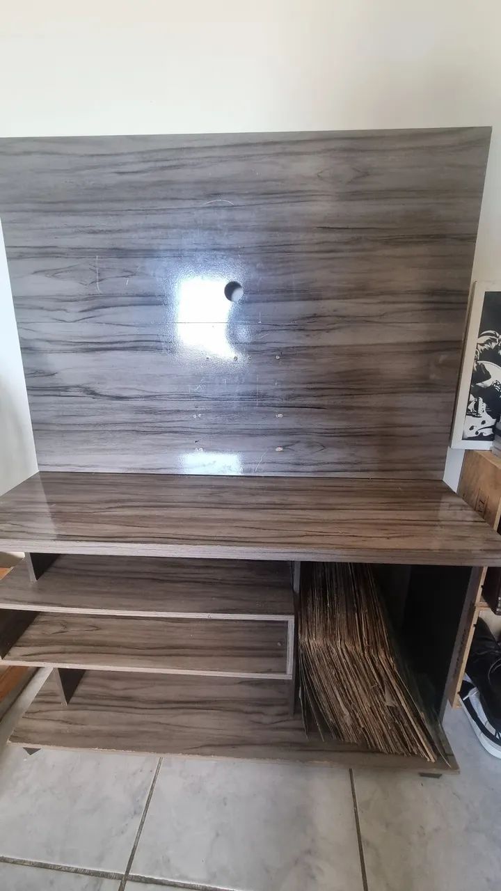 Rack marrom com painel  - Foto 2