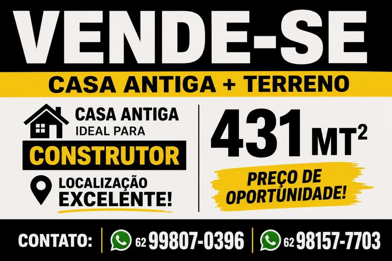 OPORTUNIDADE PARA CONSTRUTORES E INVESTIDORES