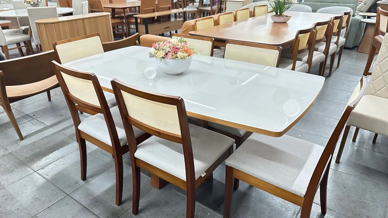 Mesa nova completa de madeira  - Foto 2