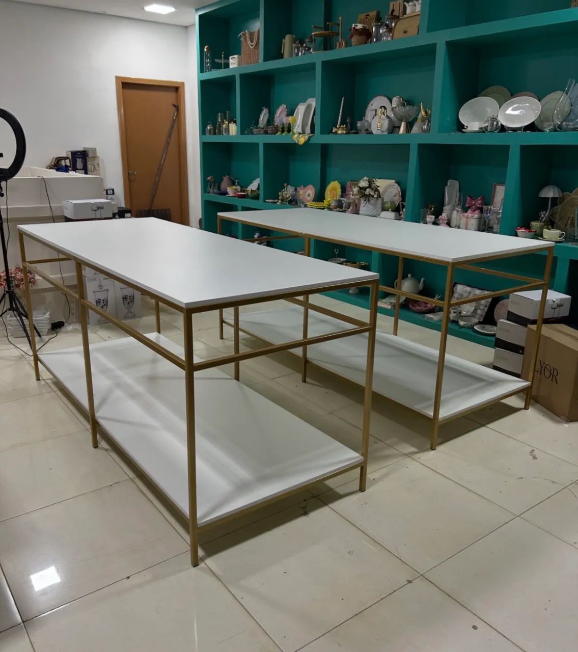 Mesa centro loja industrial reforçada