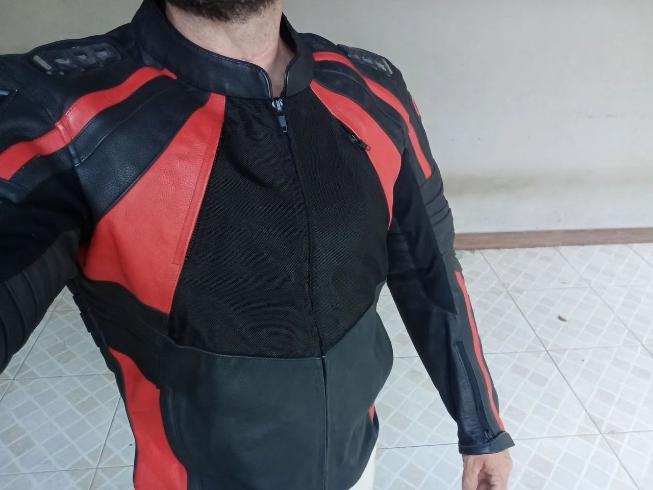 Jaqueta de couro moto Zebra - Foto 3
